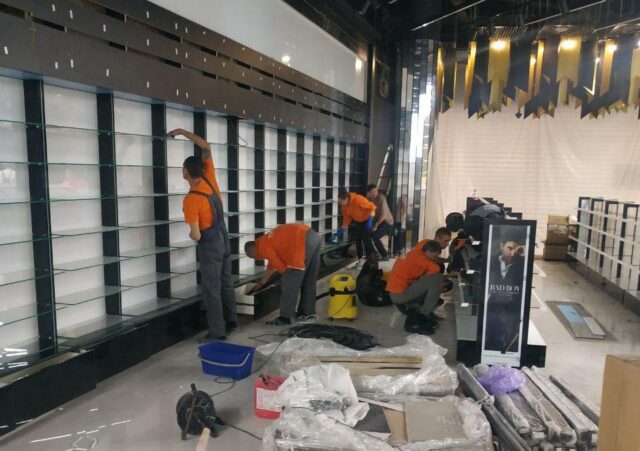 Послестроительная уборка магазина Brocard